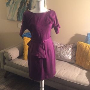 Chic Plum Peplum Dress